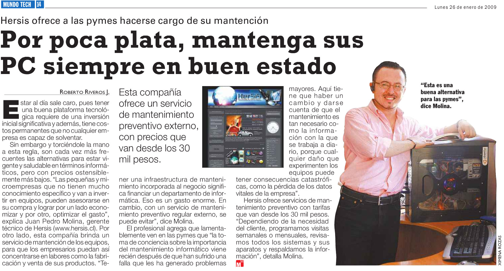 Reproducción de la entrevista publicada en Las Últimas Noticias el 26 de enero de 2009
